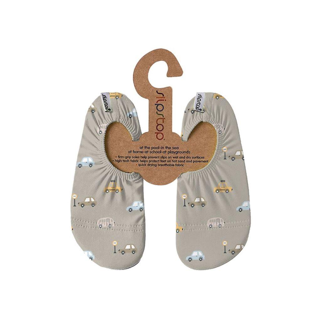 Slipstop Schoentjes Antislip Cars Natural Grey