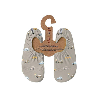 Slipstop Schoentjes Antislip Cars Natural Grey