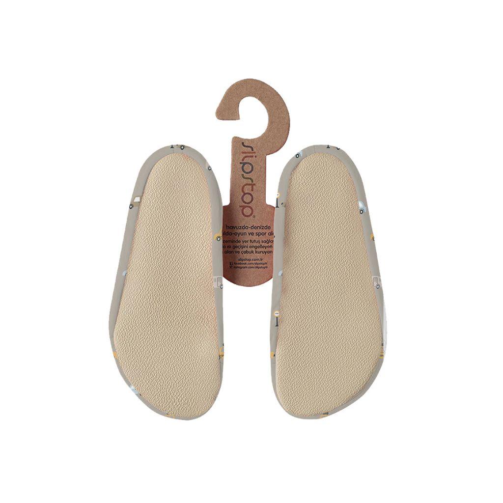 Slipstop Schoentjes Antislip Cars Natural Grey