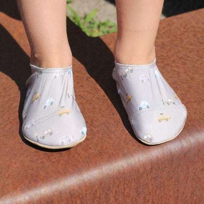 Slipstop Schoentjes Antislip Cars Natural Grey