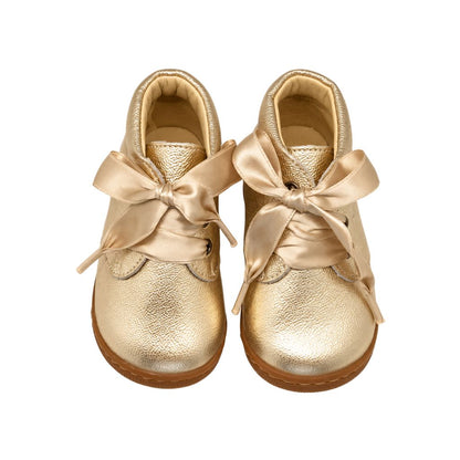 Stabifoot Chaussures Pour Bébé First Steps En Cuir Rebecca Champagne Filles 