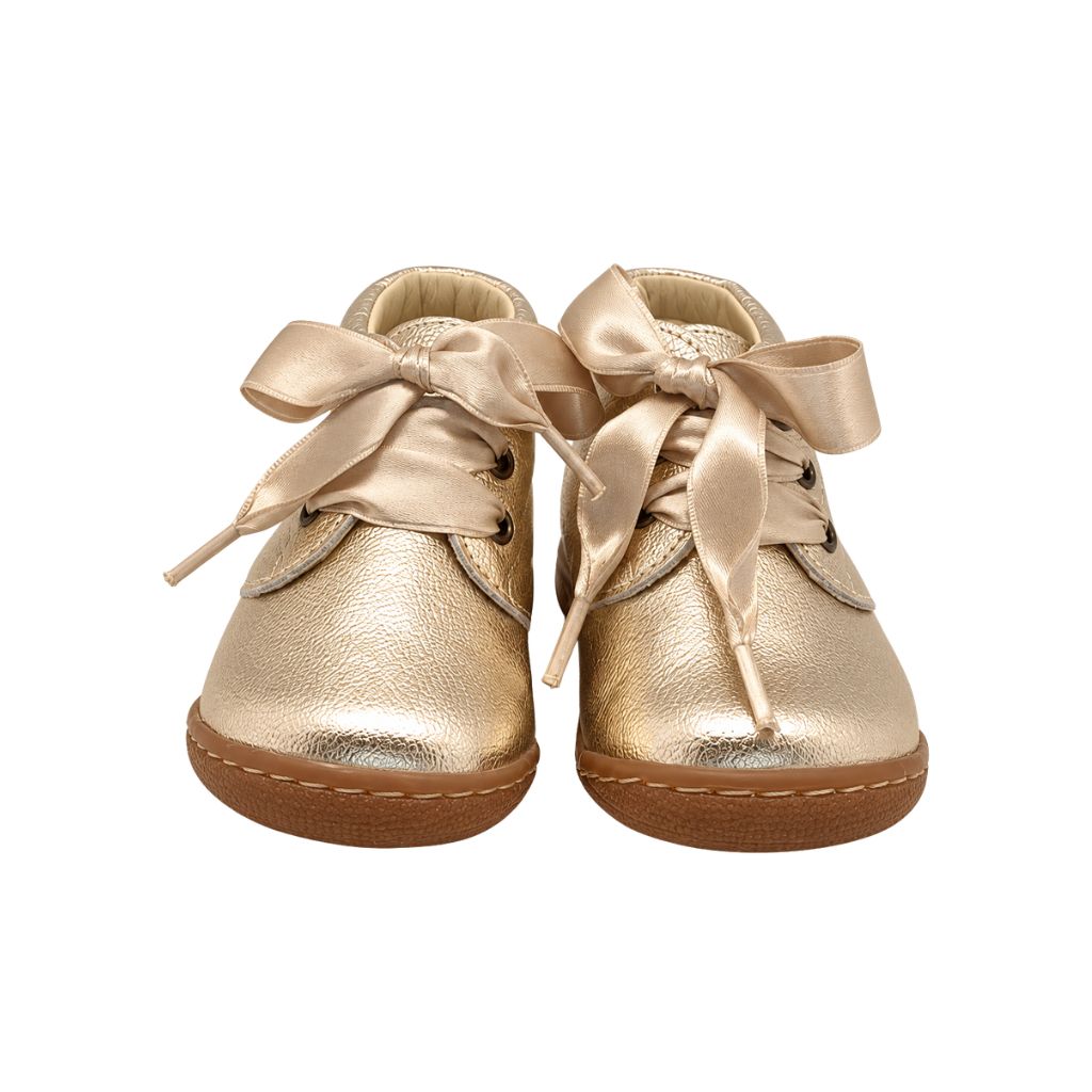 Stabifoot Chaussures Pour Bébé First Steps En Cuir Rebecca Champagne Filles 
