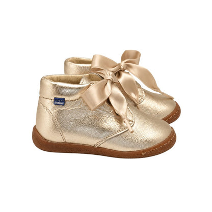Stabifoot Chaussures Pour Bébé First Steps En Cuir Rebecca Champagne Filles 