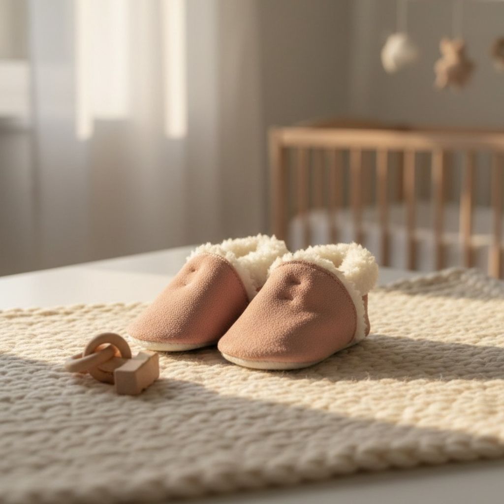 Stabifoot Babyschoen Leder Met Wol Voering Antique Uniseks