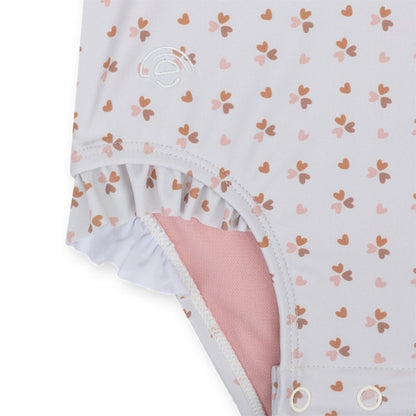 SwimEssentials UV-Zwemshirt Cozy Hearts Wit Roze