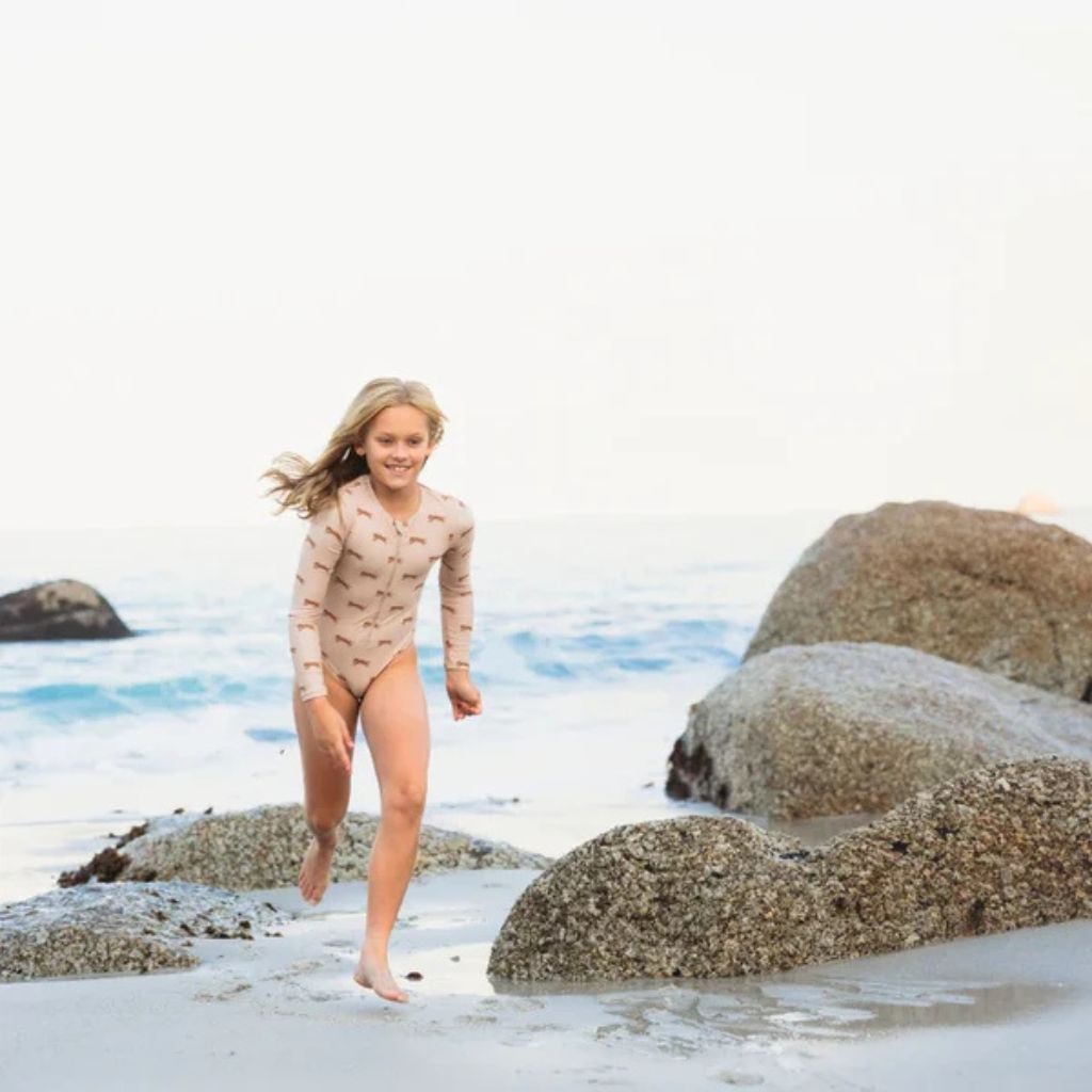 SwimEssentials UV-Zwemshirt Roamer Bruin Meisjes