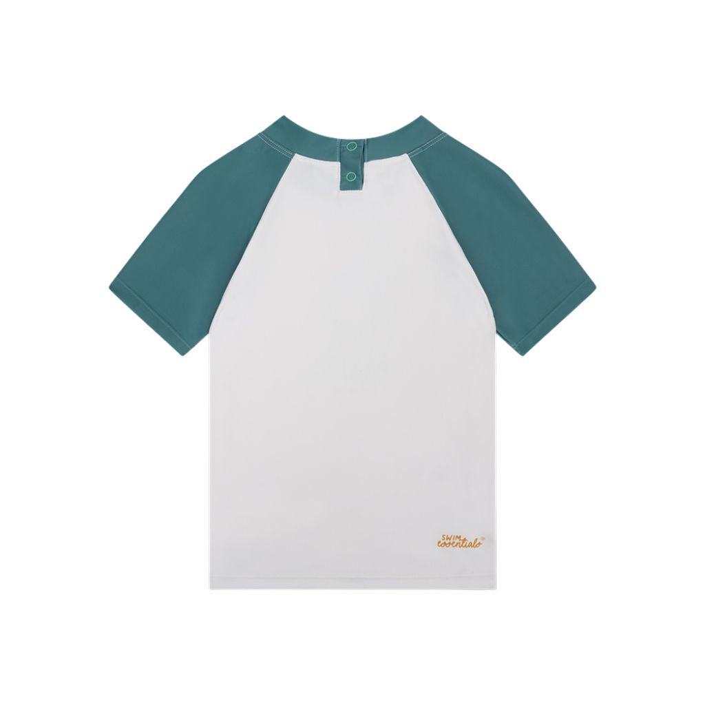 SwimEssentials T-shirt Surfer manches courtes Vert Blanc