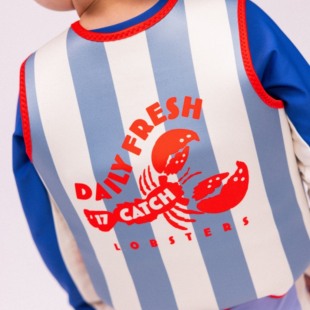 SwimEssentials Gilet de sauvetage Catch Of The Day Rouge Bleu
