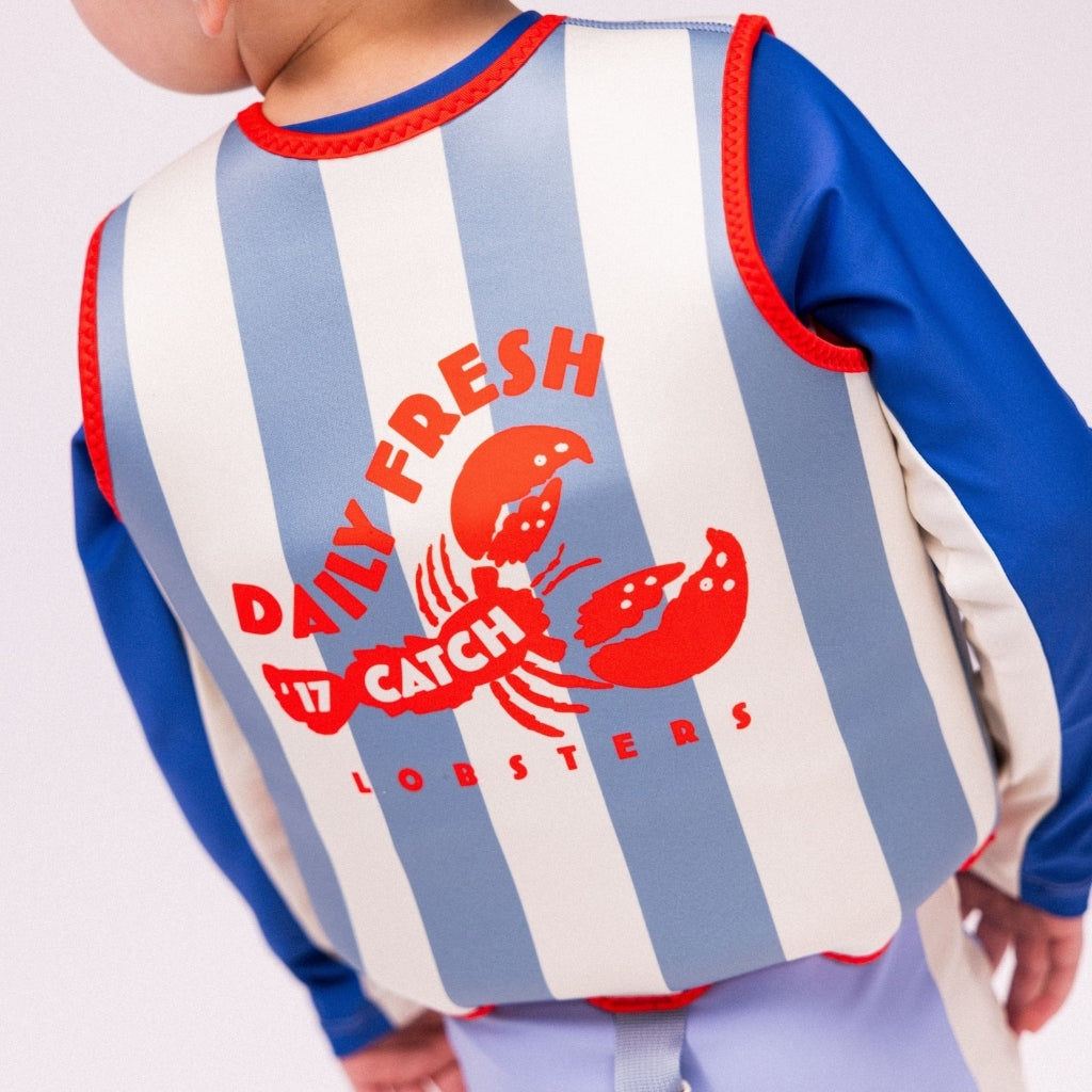 SwimEssentials Gilet de sauvetage Catch Of The Day Rouge Bleu