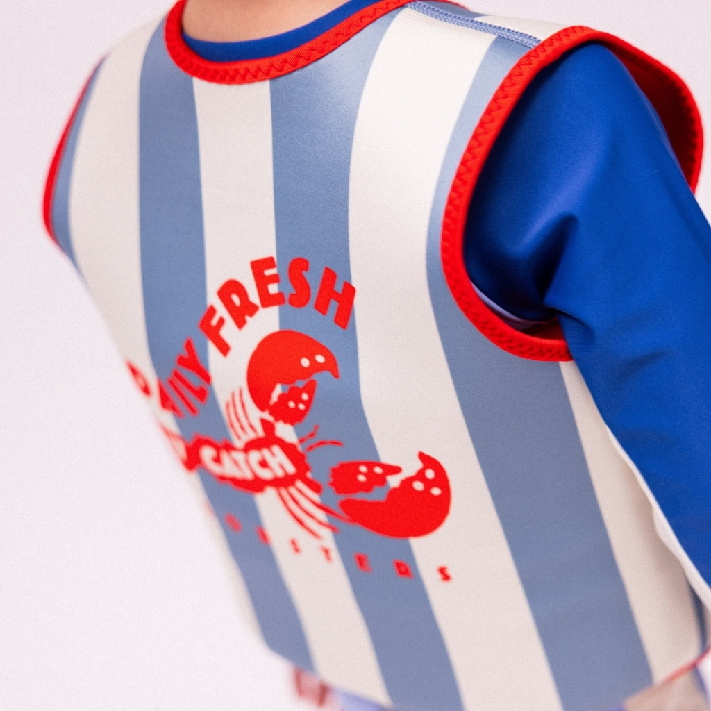 SwimEssentials Gilet de sauvetage Catch Of The Day Rouge Bleu