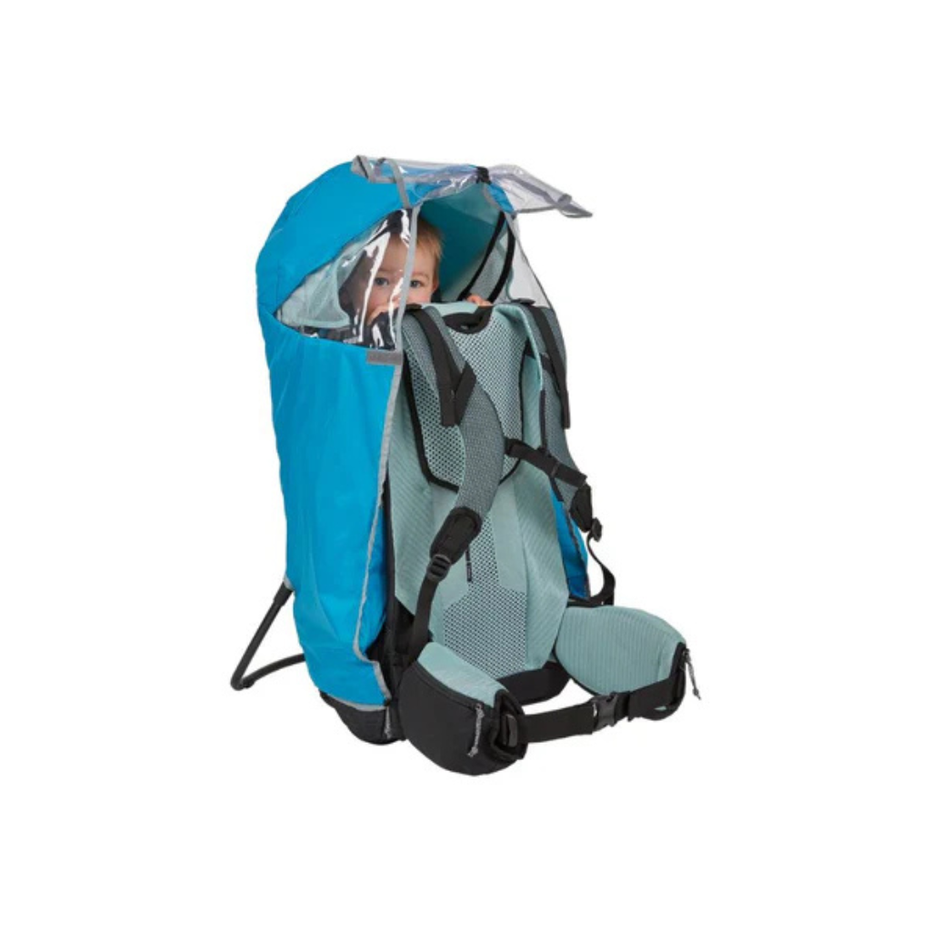 Thule Kinderdrager + regenhoes Sapling Agave/Blue