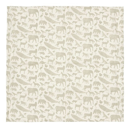 Jollein Tetradoek Animals Olive Green - 3 stuks