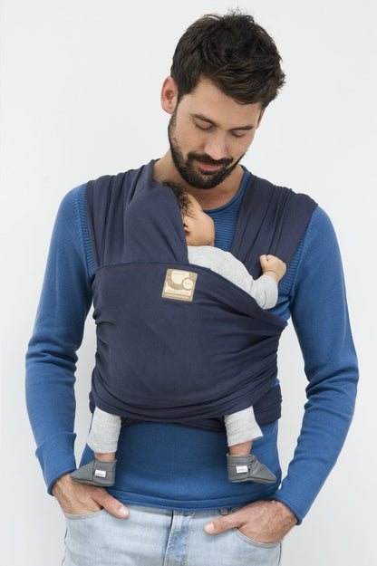 Babylonia Rekbare draagdoek Tricot-Slen Organic biokatoen Blue Jeans