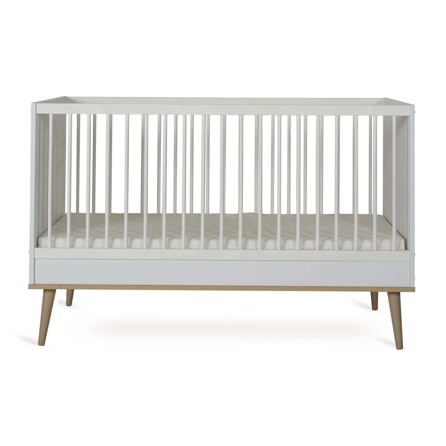 Quax 3-delige babykamer (bed L 120 x B 60 cm + commode + kast met 2 deuren) Flow White