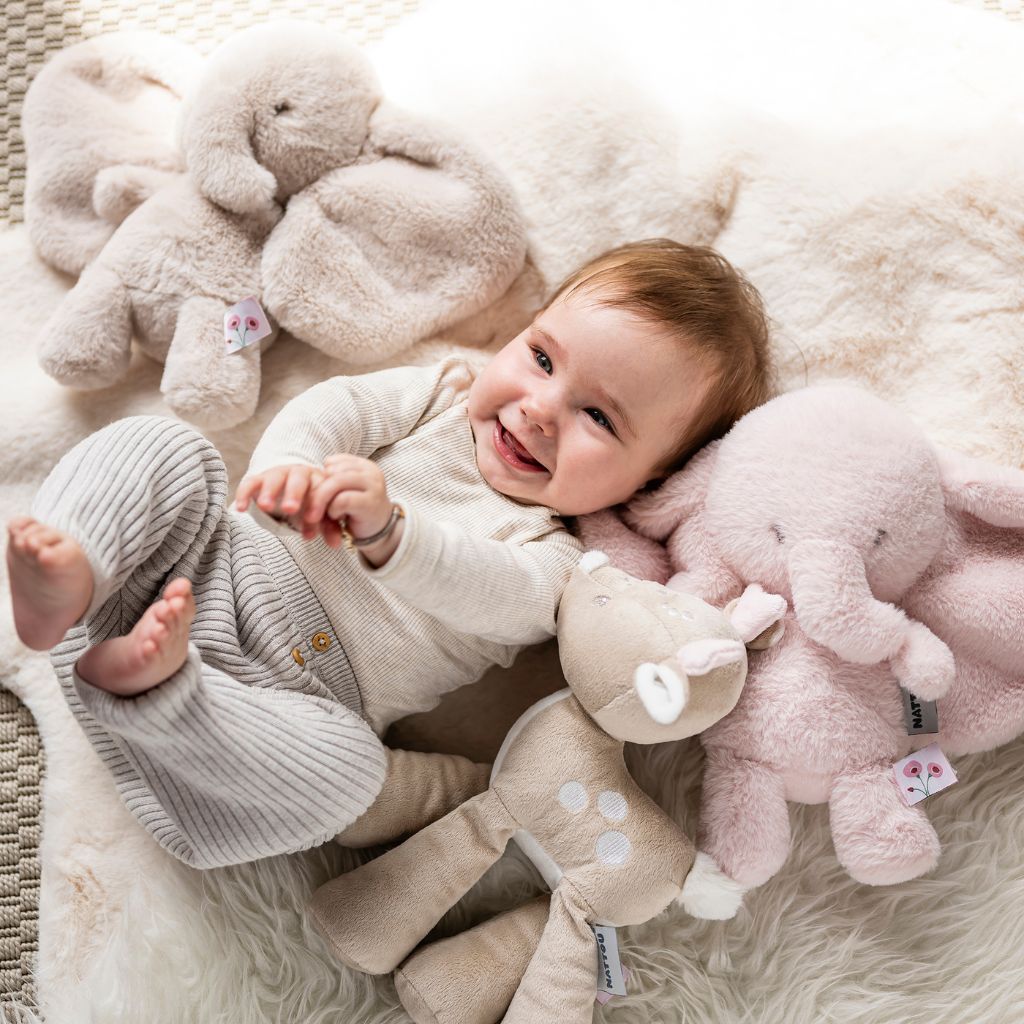 Nattou Peluche éléphant sable