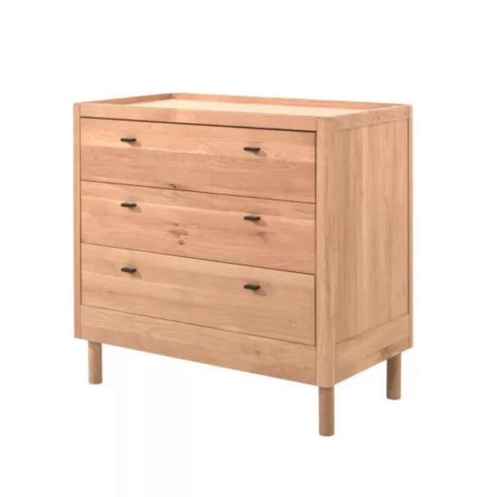 Jaxx 3-delige babykamer (Peuterbed L 140 x B 70 cm + commode + kast met 2 deuren) Forrest Eik