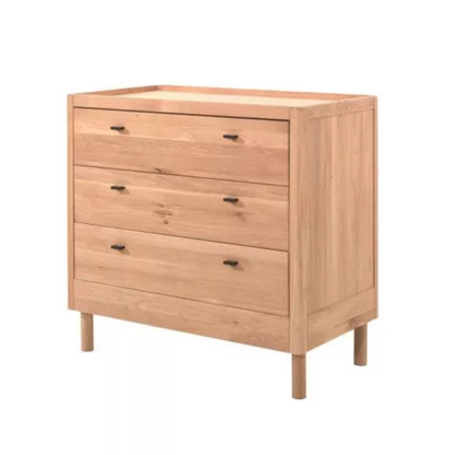 Jaxx 3-delige babykamer (Peuterbed L 140 x B 70 cm + commode + kast met 2 deuren) Forrest Eik