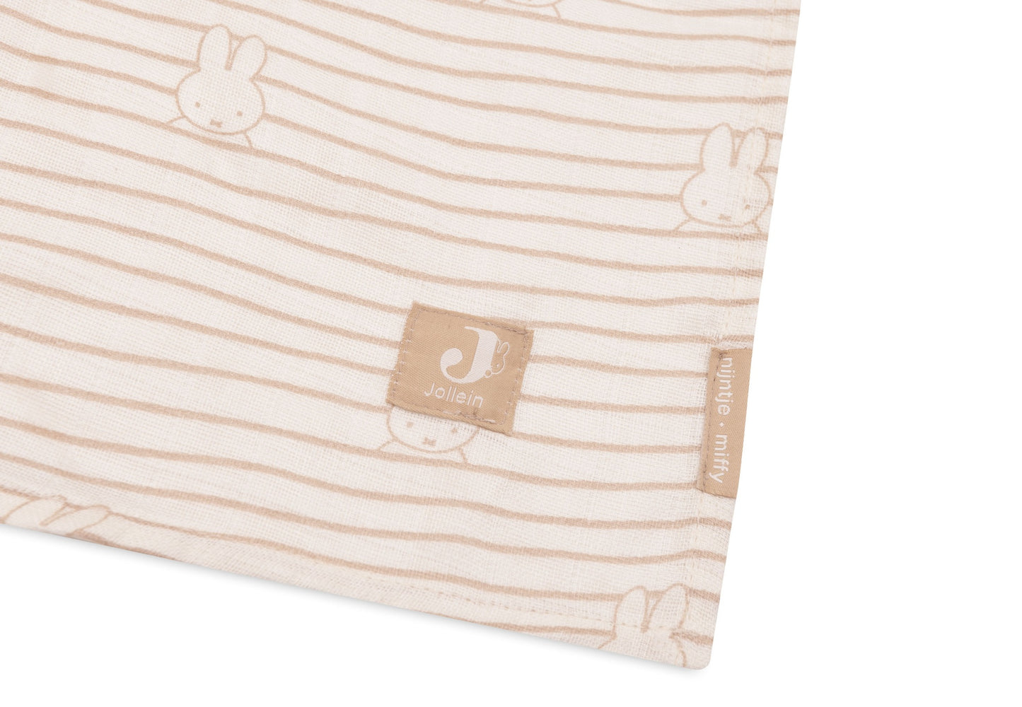 Jollein Essuie tetra XL Miffy Stripe Biscuit - 2 pièces