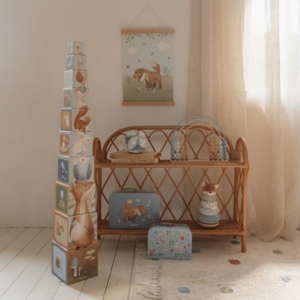 Little Dutch Mallette Forest Friends Blue - 2 pièces