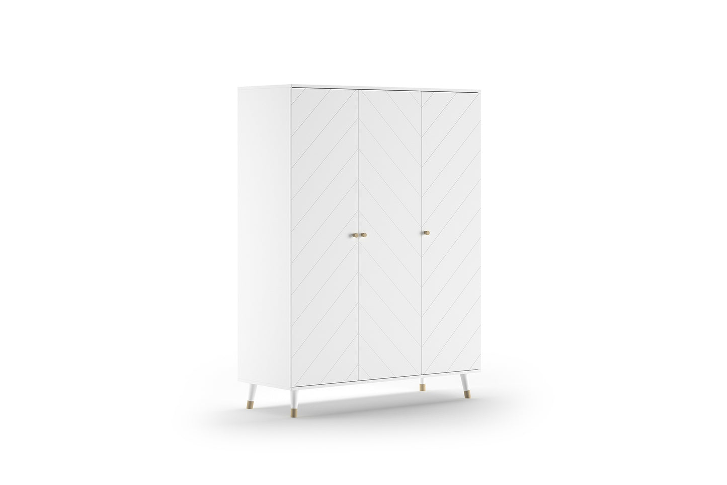 Jaxx Chambre de bébé 3 pièces (lit + commode + armoire 3 portes) Billy blanc
