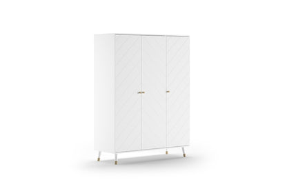 Jaxx Chambre de bébé 3 pièces (lit + commode + armoire 3 portes) Billy blanc