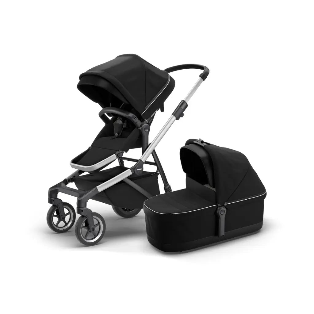 Thule Wandelwagen Sleek + draagmand Midnight Black