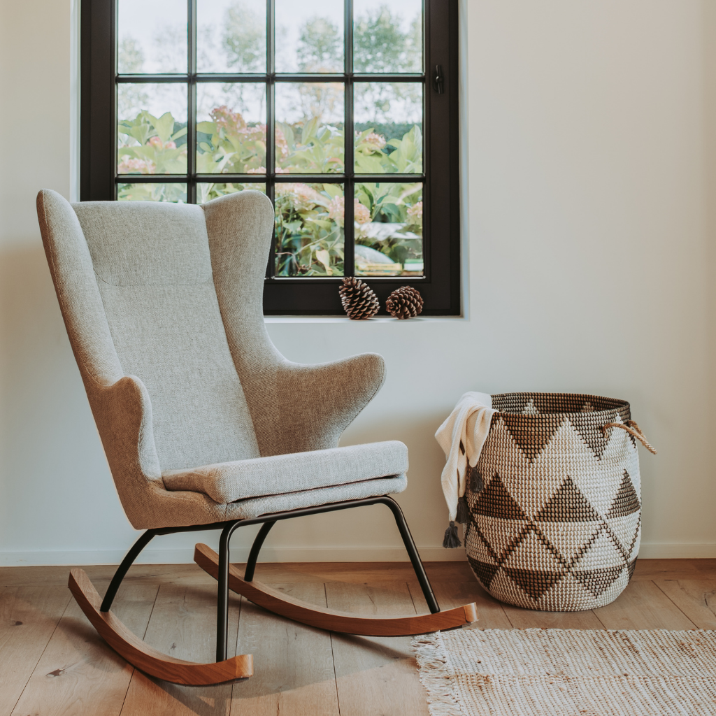 Quax Schommelstoel Rocking Chair De Luxe Adult Sand grey