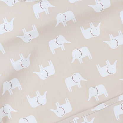 Noukie's Slabbetje met mouwen Bali, Moka & Snow Olifant Tender beige