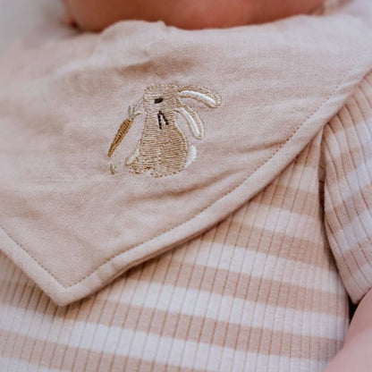 Little Dutch Bandana slab Newborn Naturals Baby Bunny wit -  2 stuks