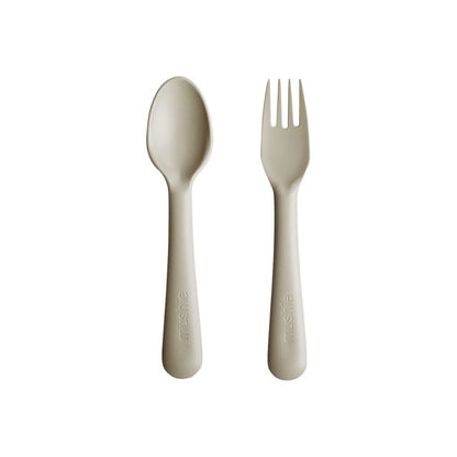 Mushie Vork en lepel Ivory