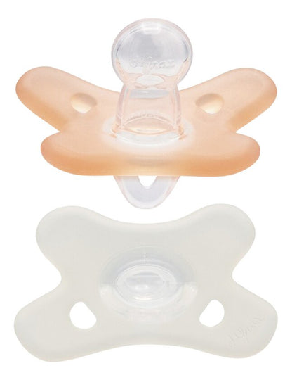 Difrax Sucette + 0 mois Natural Pure Collection blanc/rose