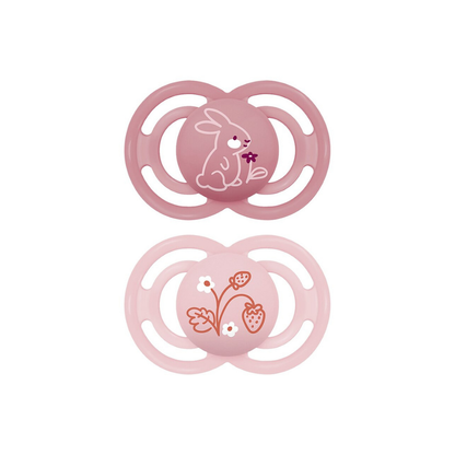 MAM Sucette + 16 mois Perfect Silicone rose - 2 pièces