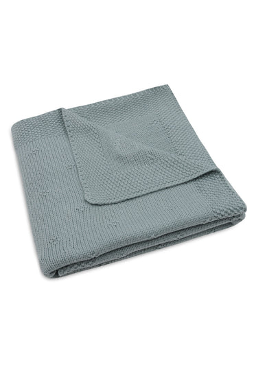 Jollein Couverture pour berceau ou parc Cosy Knit Sea Green coton Lg 100 x L 75 cm