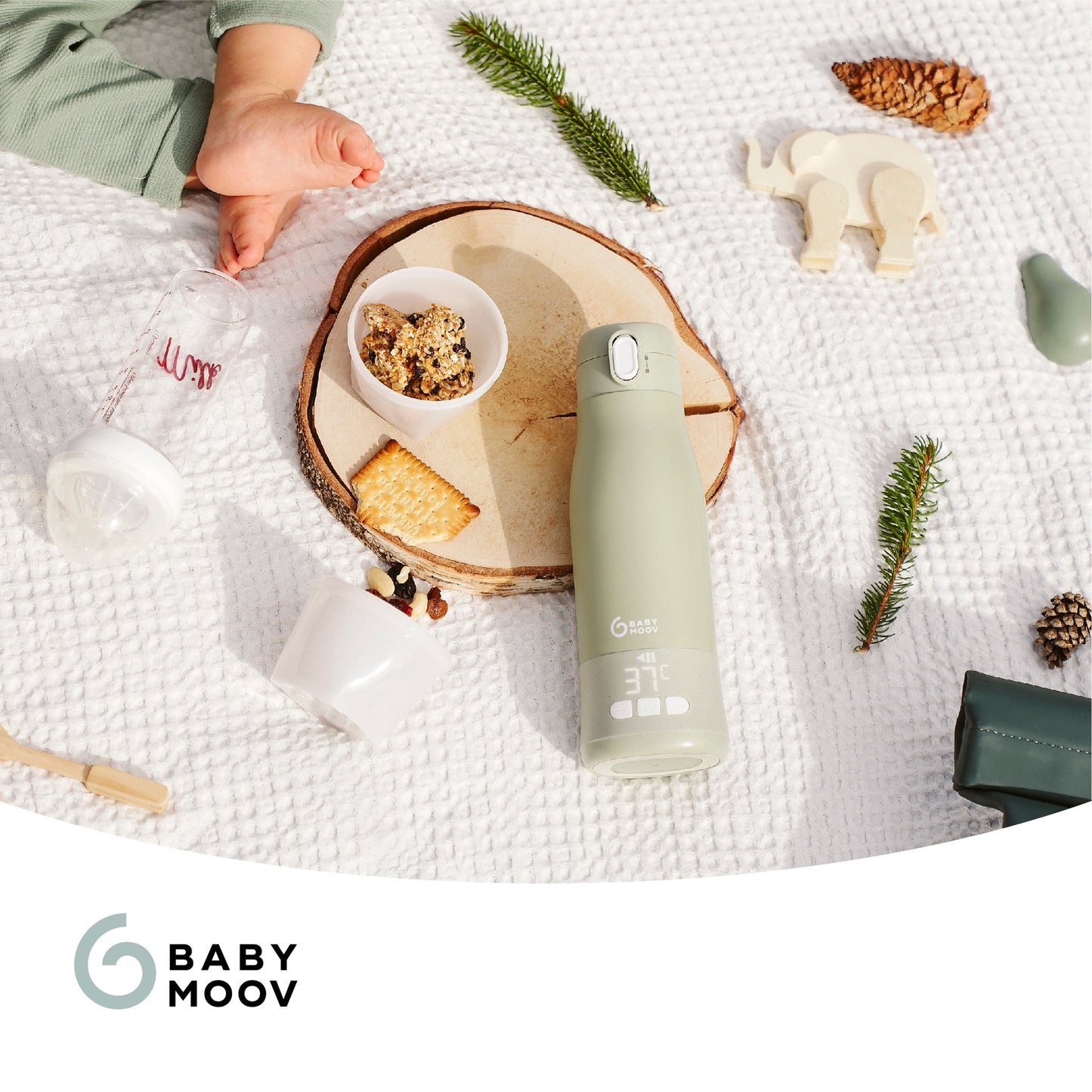 Babymoov Chauffe-biberon Moov & Feed Sage