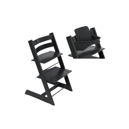Stokke® Eetstoel Tripp Trapp® Bundel Black + Babyset²