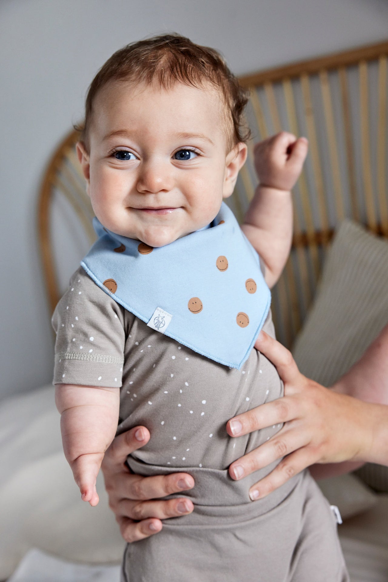 Lässig Bandana slab Happy Rascals Smile Sky Blue - 2 stuks