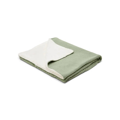 Little Dutch Couverture pour berceau tricot/polaire Pure Sage 70 x 100 cm