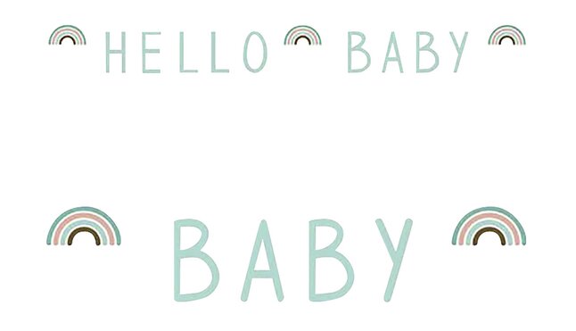 HAZA Witbaard Slinger Rainbow Hello Baby