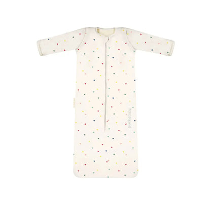 Puckababy Sac de couchage 4 saisons Hearts confetti TOG 0,25-2,5 Beige 100 cm