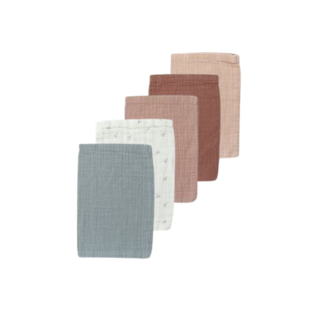 Dreambee Gant de toilette hydrophile Essentials rose/gris/blanc - 5 pièces