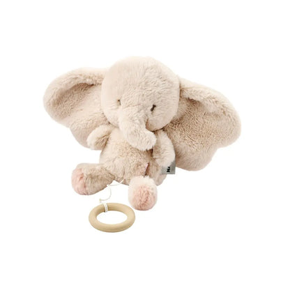 Nattou Boîte à musique à tirer éléphant sable