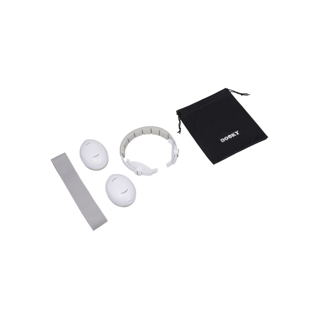 Dooky Protection Auditive 2-en-1 pour Bébé et Enfant blanc