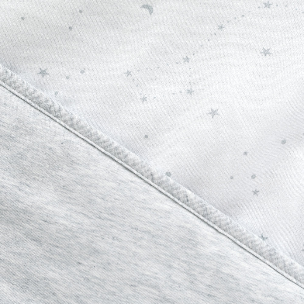 Bemini Deken herfst/winter Stary katoen/jersey wit/grijs