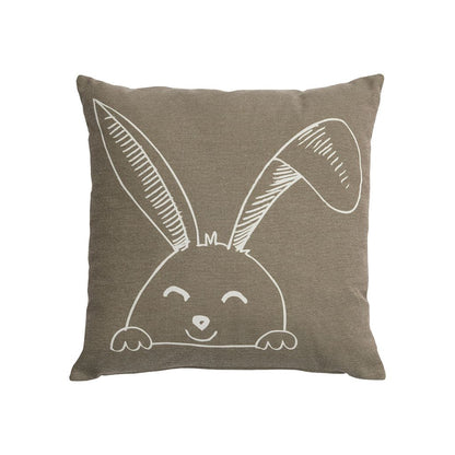 LIFETIME Coussin Happy Rabbit brun