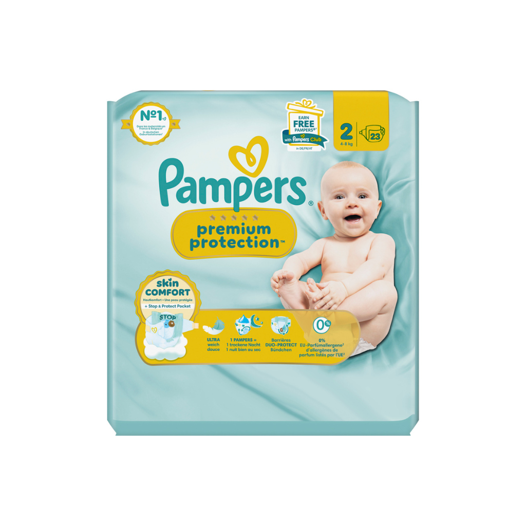Pampers Langes jetables Premium Protection Taille 2
