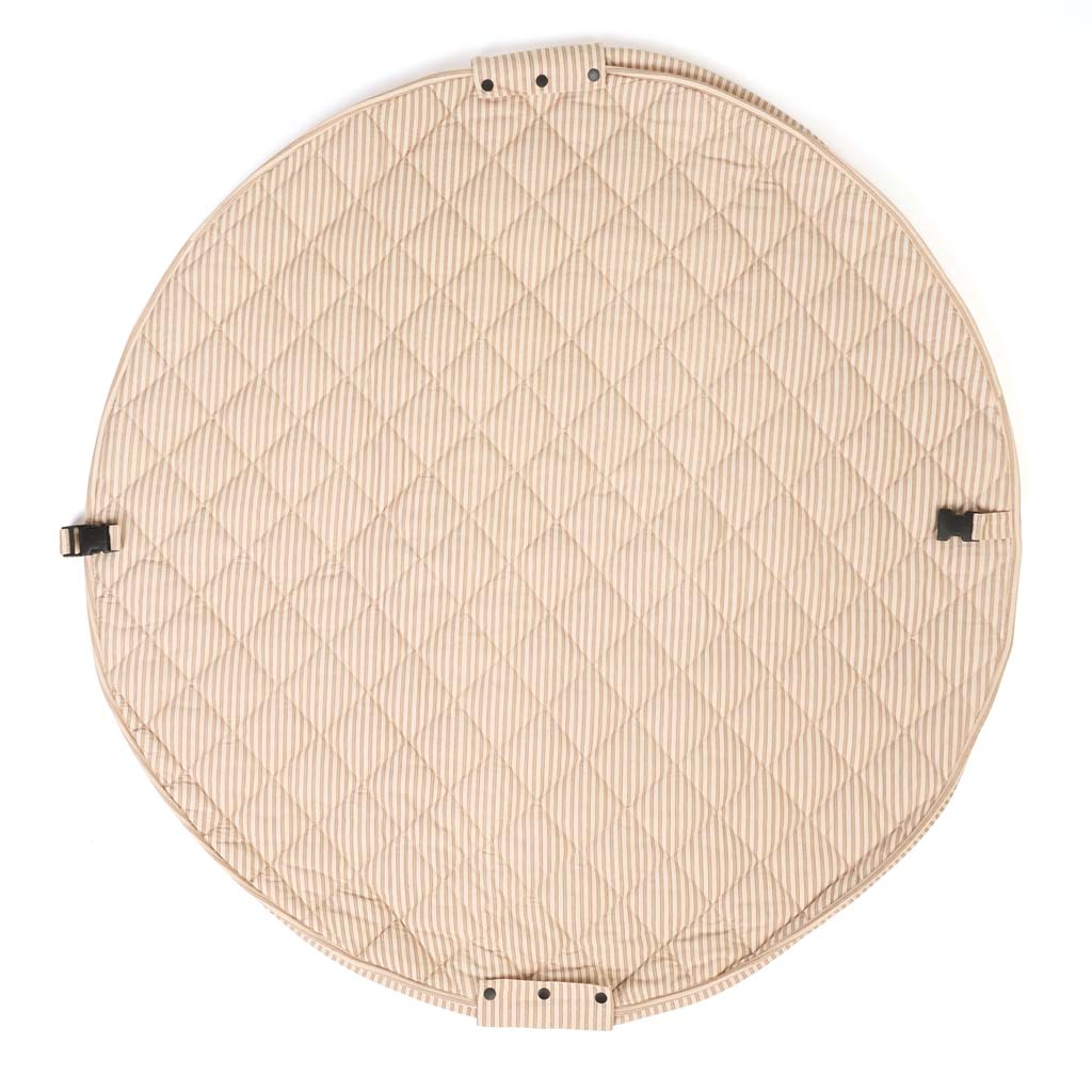 Play&Go Noomad soft stripes brown organic babymat & bag