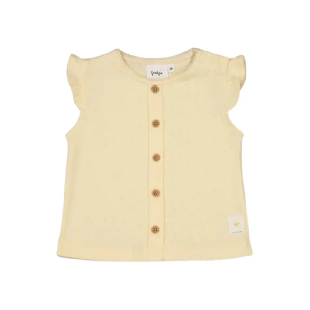 Feetje Top met knoopjes Sunshine m 80 Yellow Meisjes