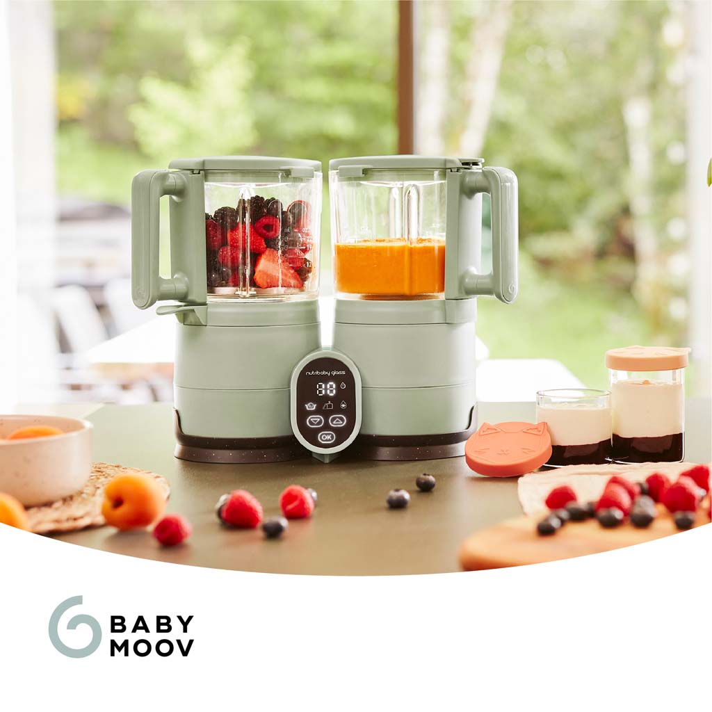 Babymoov Stoomkoker-mixer 4-in-1 Nutribaby Glass Celadon Green