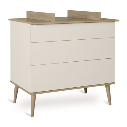 Quax Chambre de bébé 2 pièces (lit L 120 x Lg 60 cm + commode) Flow Clay