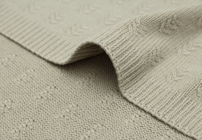 Jollein Couverture pour berceau ou parc Grain Knit Olive Green